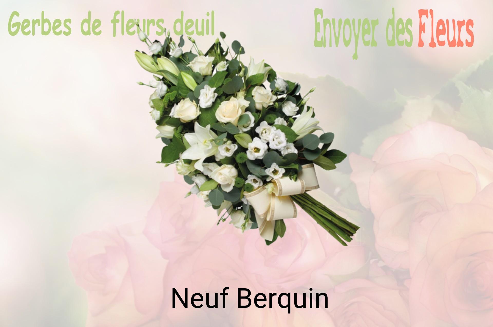 Gerbe de fleurs de deuil livrée à Neuf-Berquin